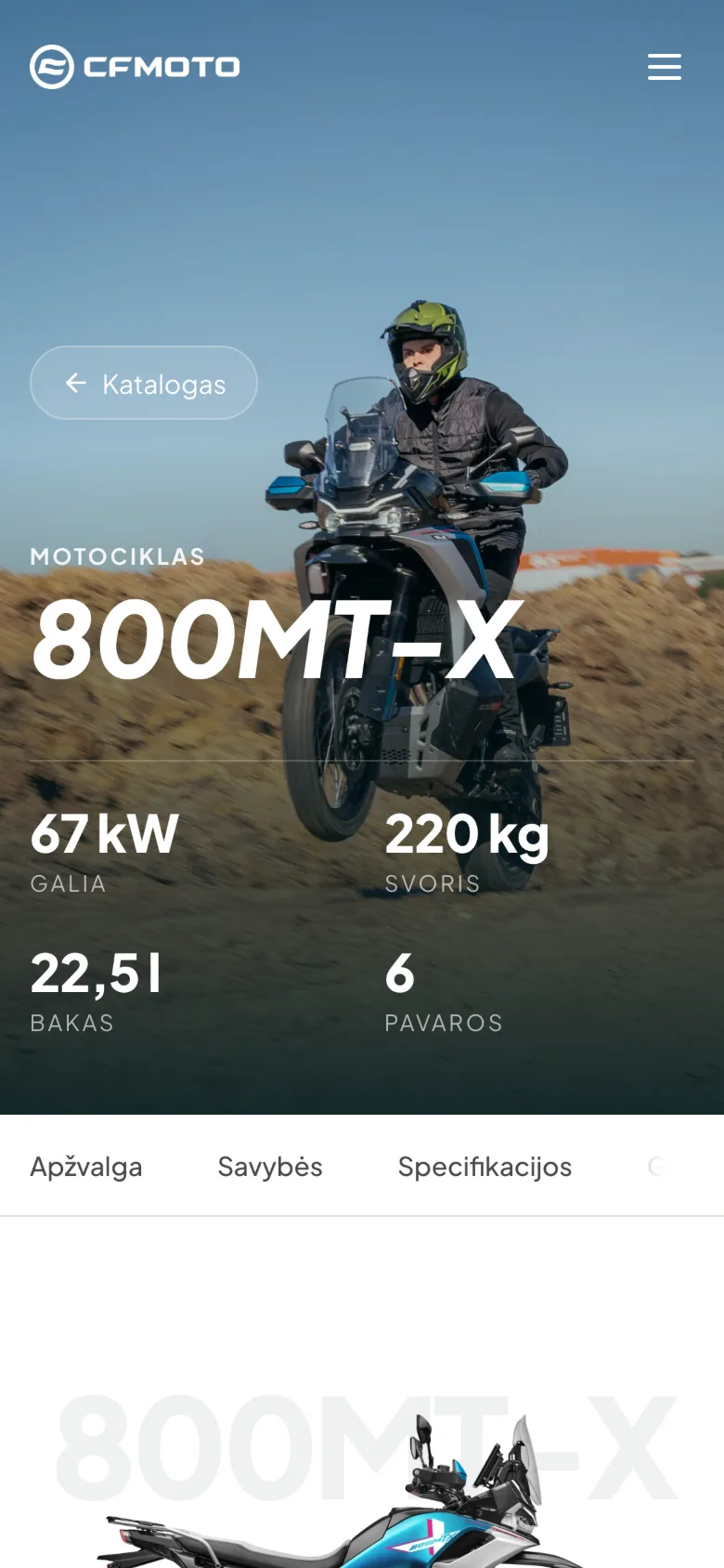 CFMOTO Lietuva telefone, 2 vaizdas